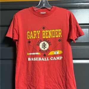 Red Baseball Camp T-Shirt